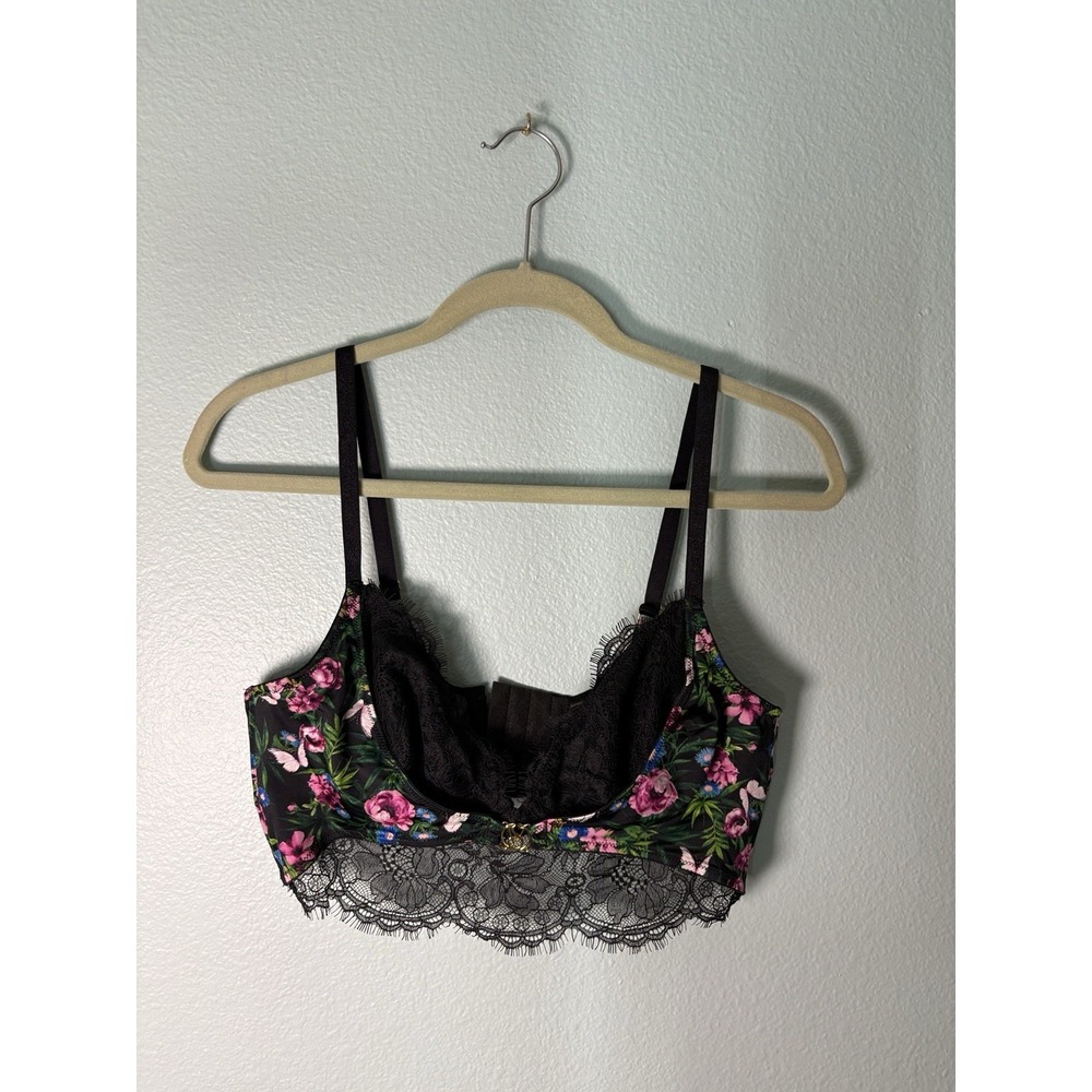 Victoria's Secret Very Sexy Unlined Longline Balconette Bra L Large Floral Lace